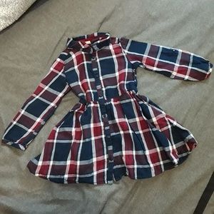 Chequers long shirt dress